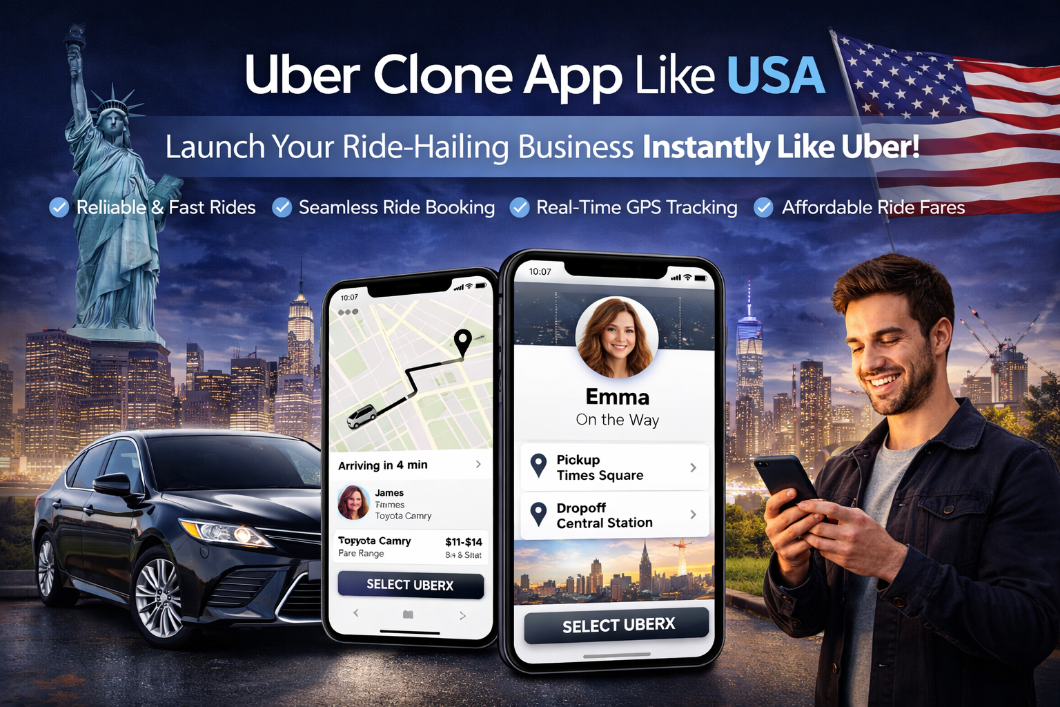 Uber Clone – A Pre-Built Taxi Booking App Solution 